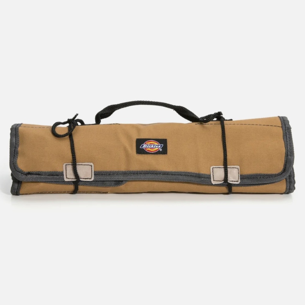 NWT Dickies Gray Tan Large Wrench Roll Sleeve Hand Tool Bag